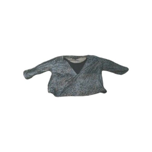 Women's Blouse/Top 1X Briggs New York Geometric Pattern 3/4  Sleeve Blues Navy - Picture 4 of 4